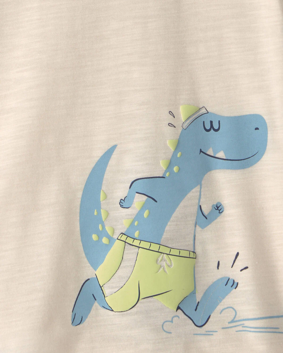 Toddler Boy Dinosaur Soccer Graphic Tee - Cream - Image 4