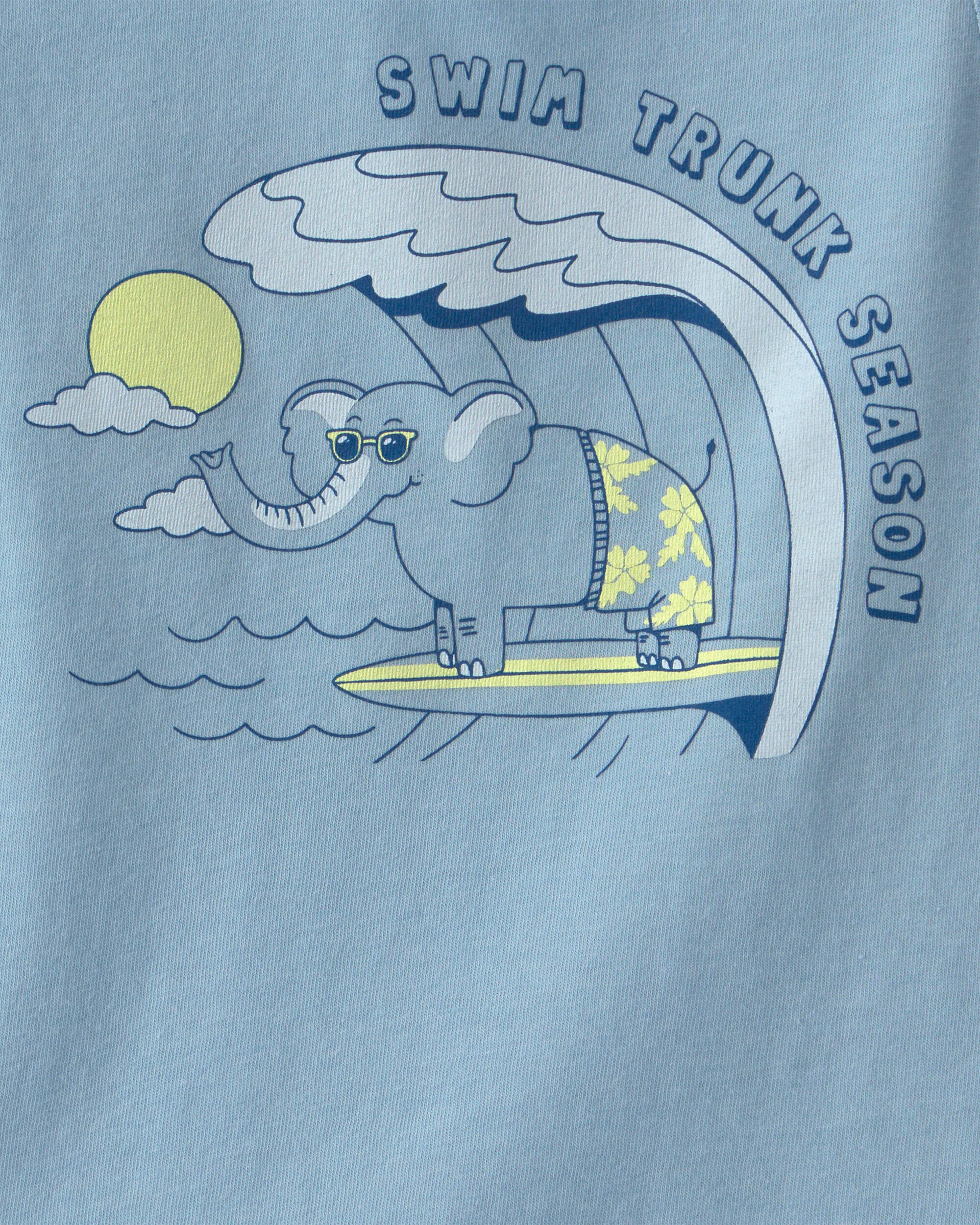 Toddler Surfing Elephant Graphic Tank - Blue - Image 3