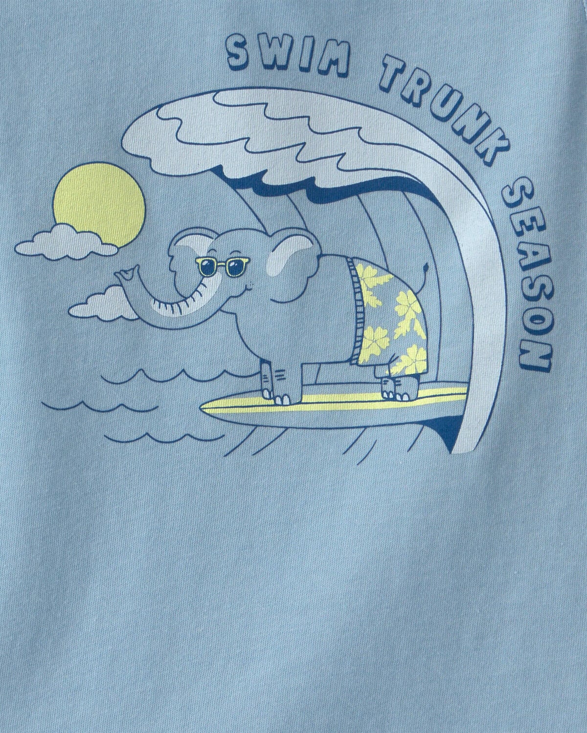 Toddler Surfing Elephant Graphic Tank - Blue - Image 2
