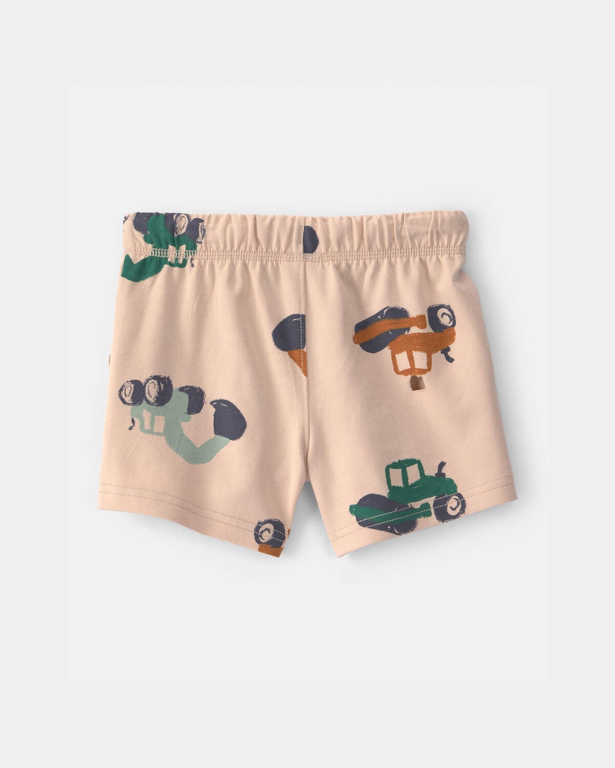 Toddler Boy Construction French Terry Shorts - Tan - Image 2