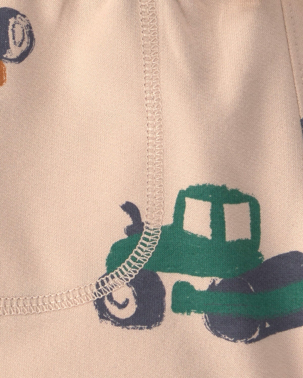 Toddler Boy Construction French Terry Shorts - Tan - Image 3