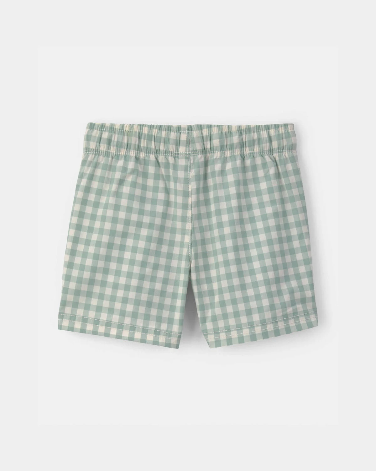 Toddler Boy Gingham Poplin Shorts - Green - Image 2