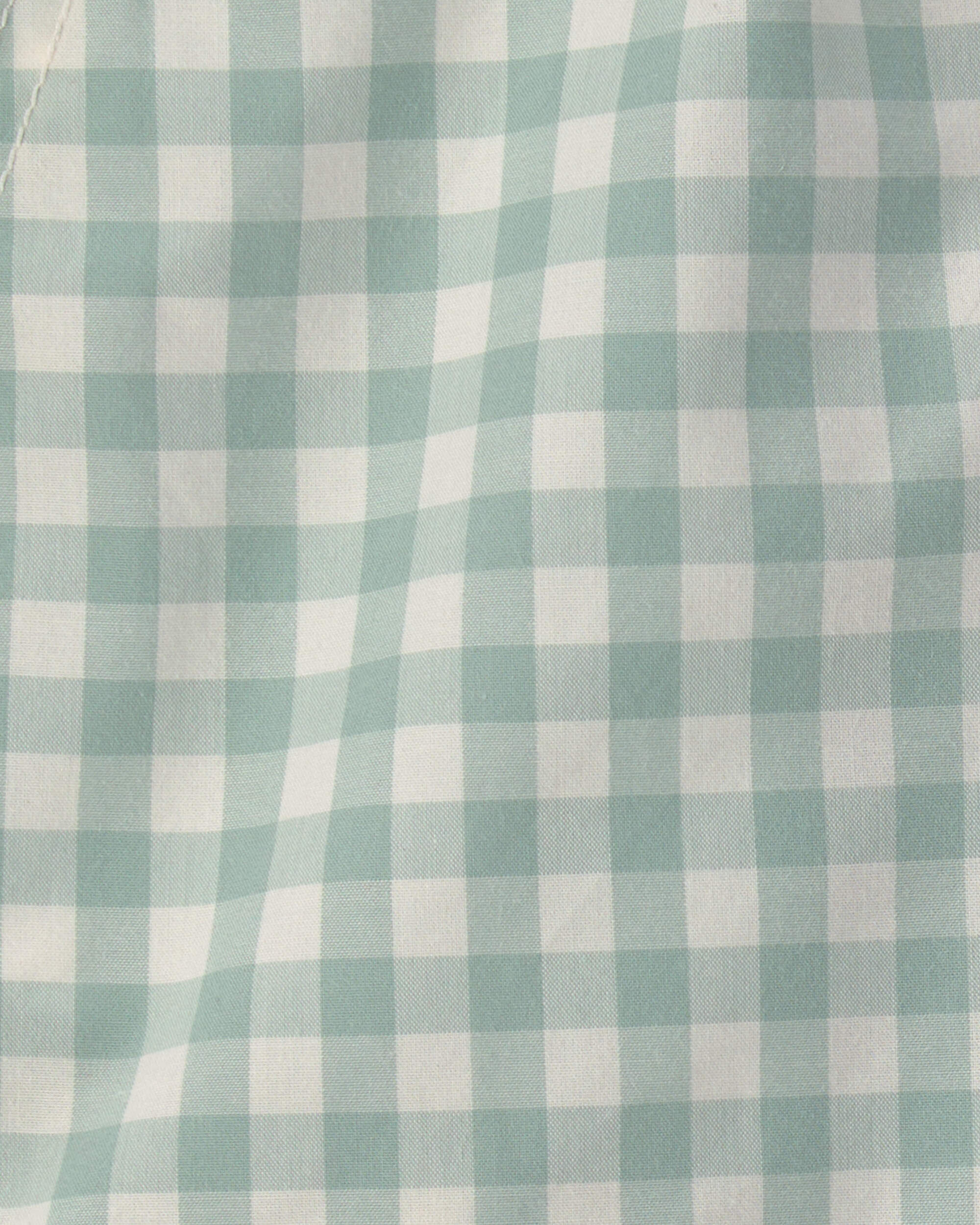 Toddler Boy Gingham Poplin Shorts - Red - Image 5
