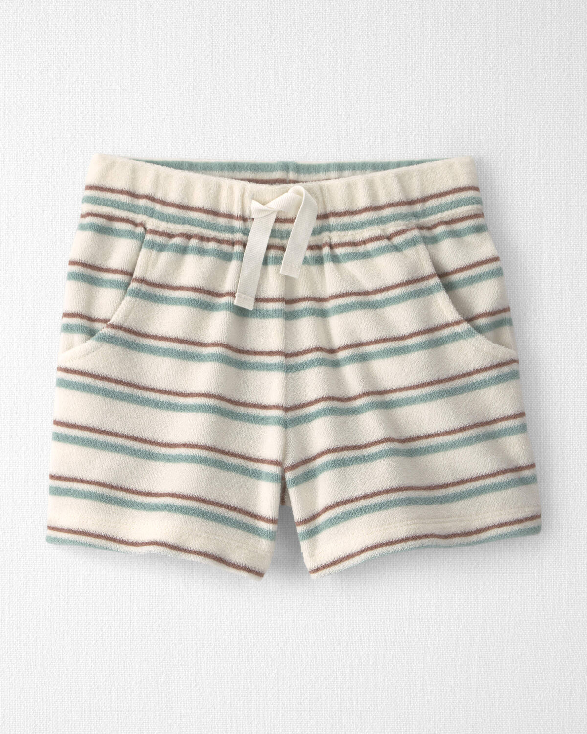 Toddler 2-Piece Terry Top & Short Set Made with Organic Cotton in Stripes - Image 2