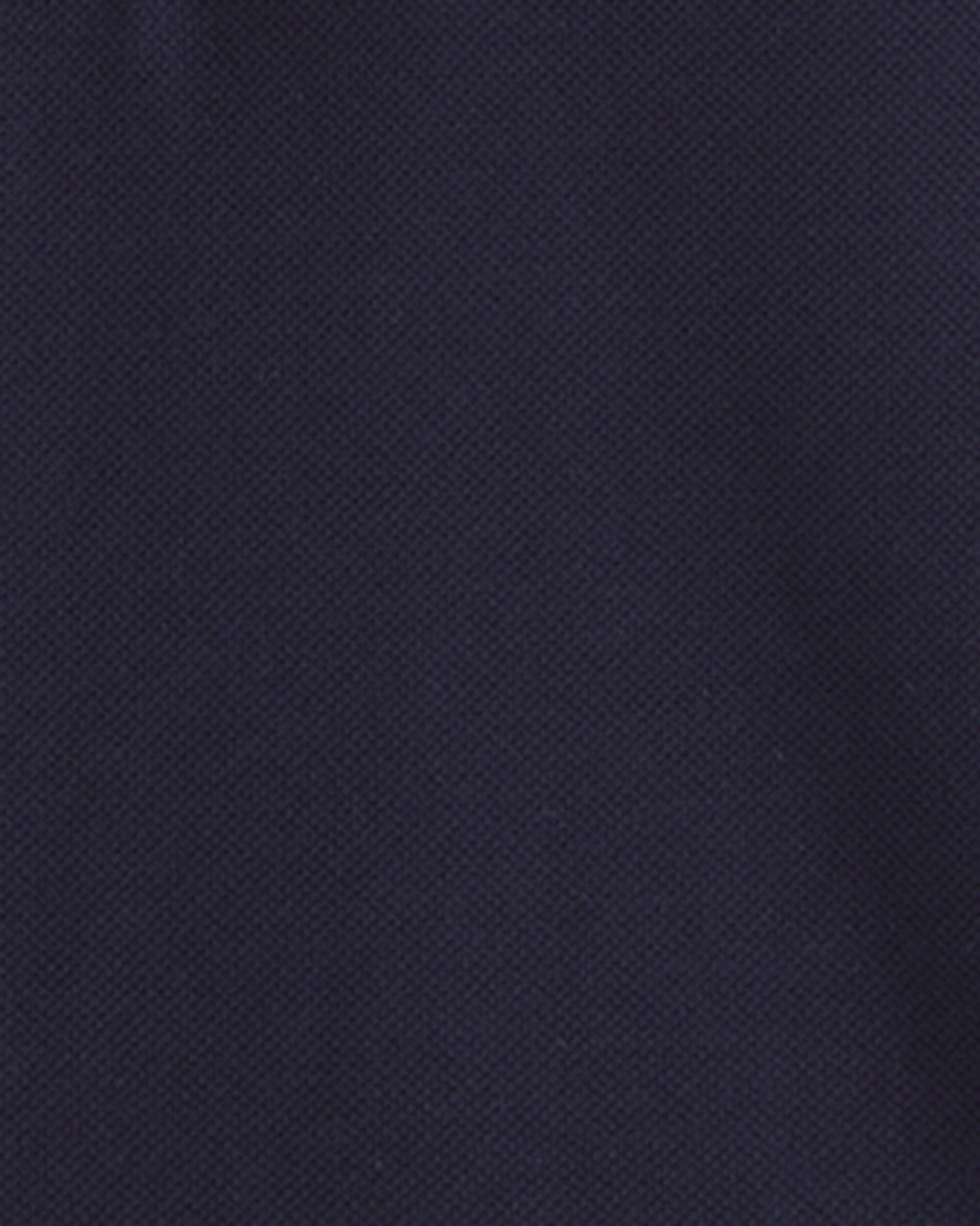 Toddler Boy Uniform Piqué Long-Sleeve Polo Shirt - Navy - Image 3