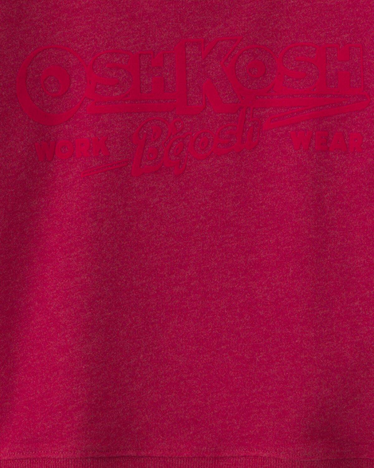 Toddler Boy OshKosh Logo French Terry Pullover Sweatshirt - Red - Image 3