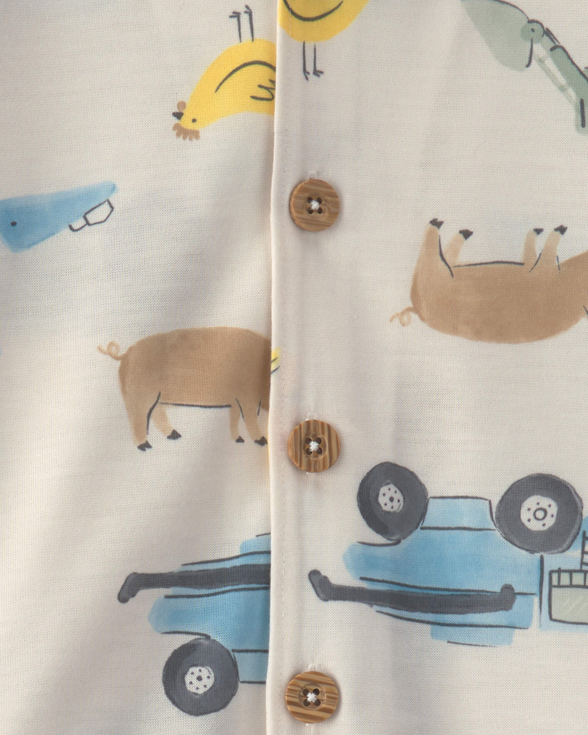 Toddler Boy 2-Piece Farm Short-Sleeve Pajama Set - Image 5