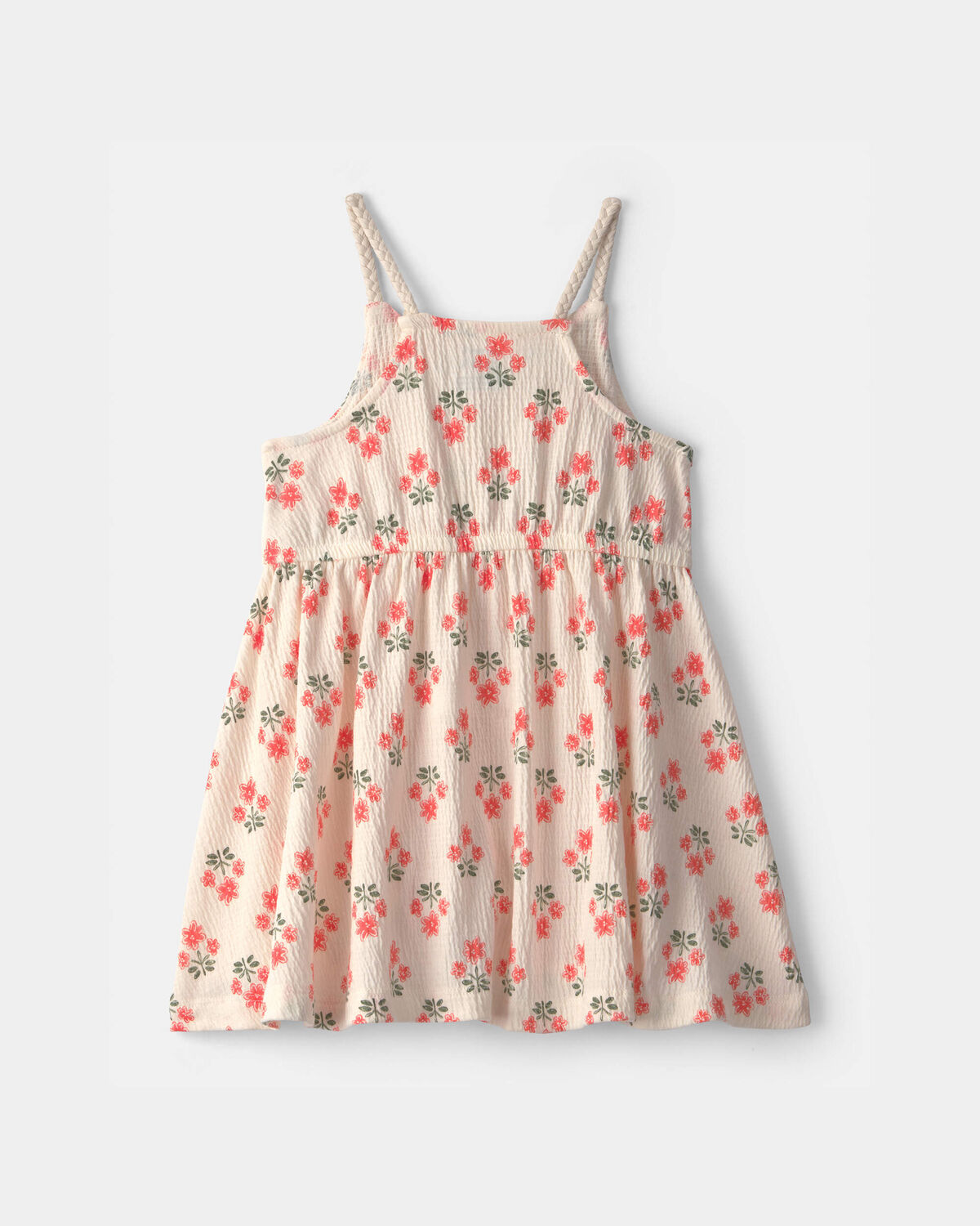Toddler Girl Floral Ruffle Dress - Cream - Image 2