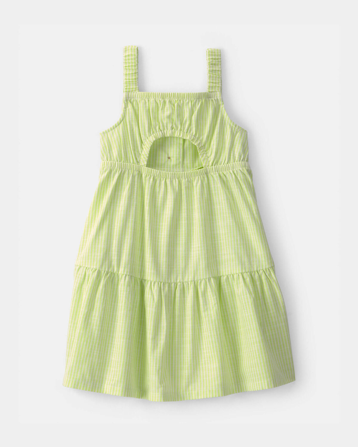Toddler Girl Tiered Dress - Green - Image 2