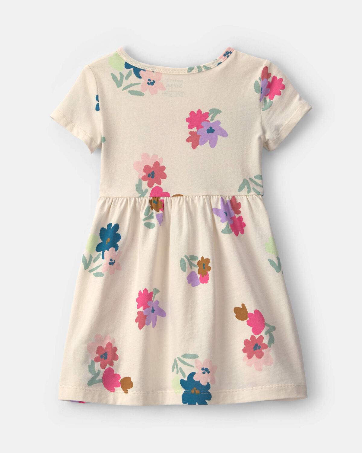 Toddler Girl Floral Short-Sleeve Dress - Cream - Image 2
