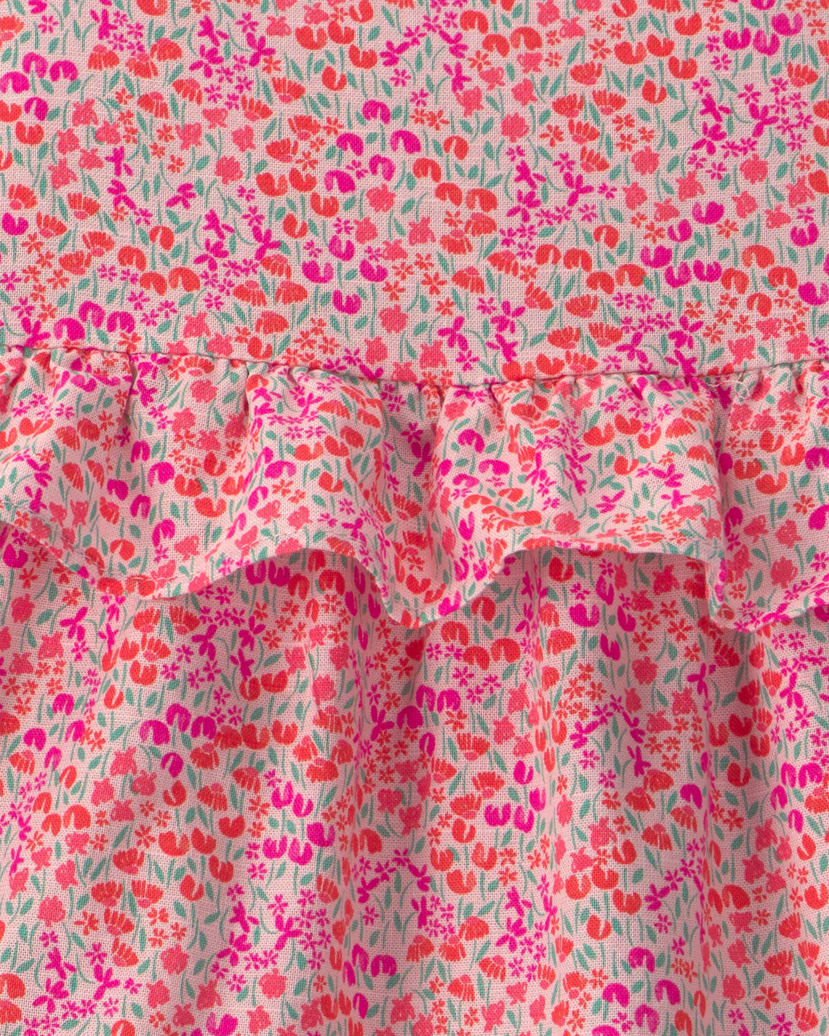 Toddler Girl Floral Ruffle Tiered Dress - Pink - Image 3