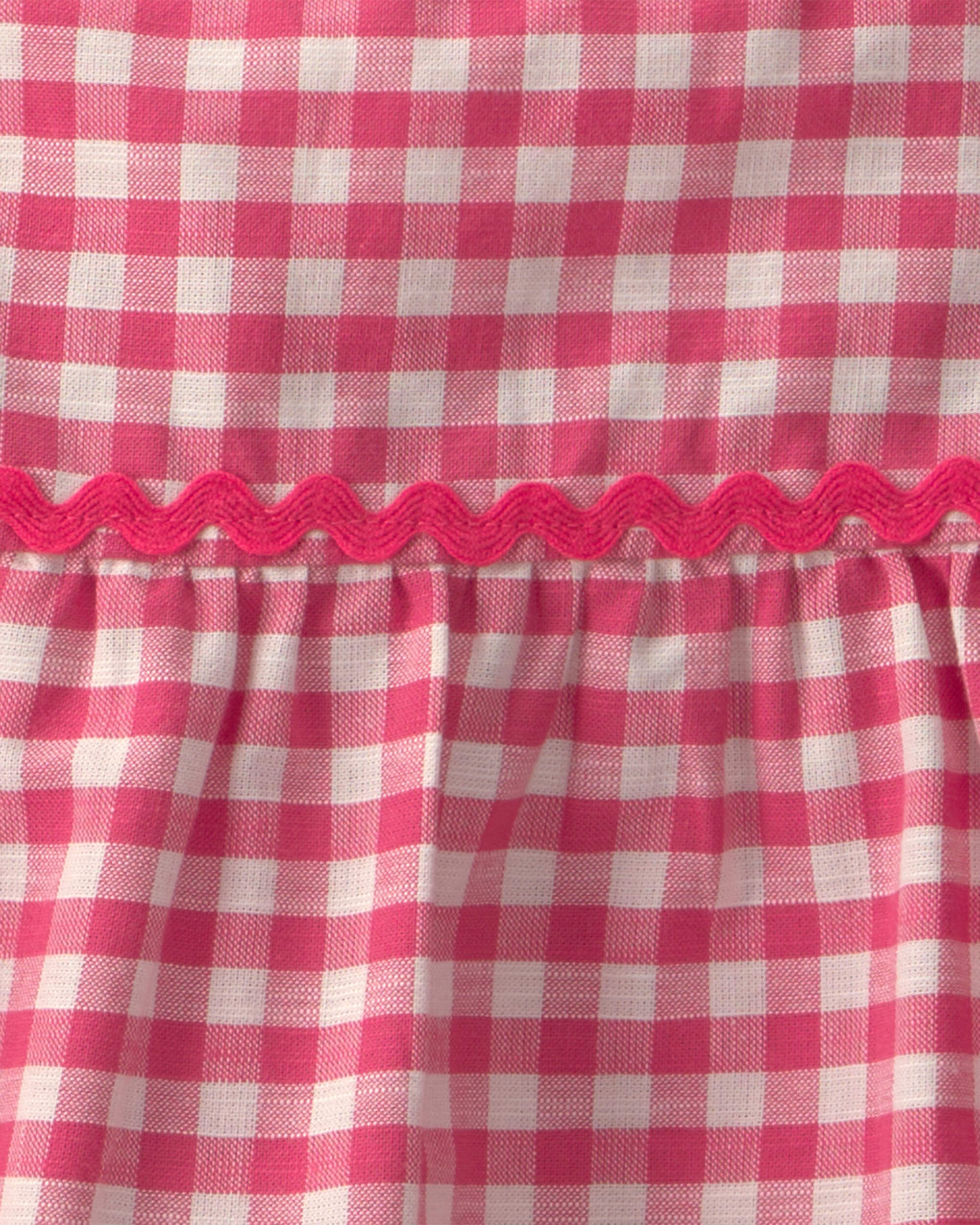 Toddler Girl 2-Piece Gingham Tank Top & Pant Set - Red - Image 3