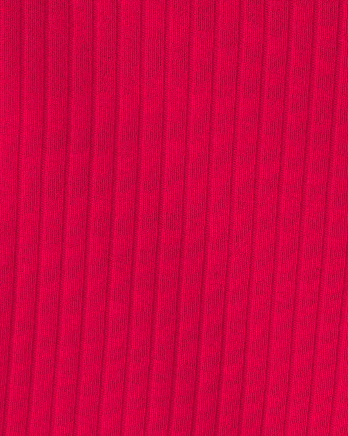 Toddler Girl Rib Bike Shorts - Red - Image 3