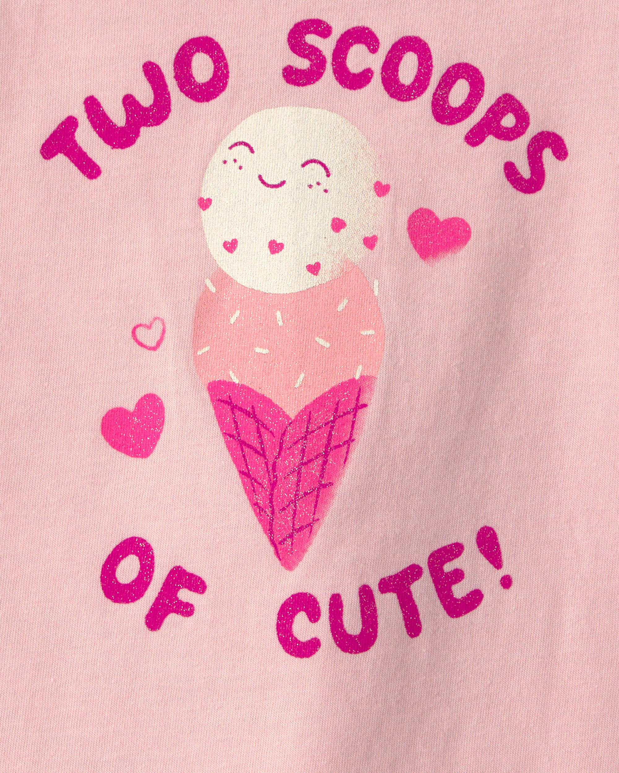 Toddler Girl Ice Cream Graphic Tank - Pink - Image 3