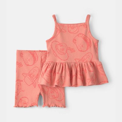 Toddler Girl 2-Piece Pixar© Toy Story Sleeveless Top & Short Set - Coral