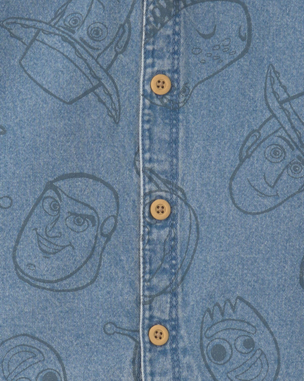 Toddler Boy 2-Piece Pixar© Toy Story Chambray Short-Sleeve Top & Short Set - Medium Wash - Image 2