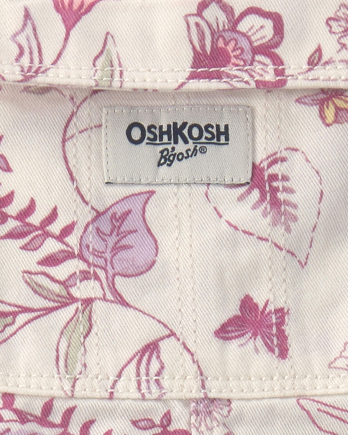 Toddler Girl Floral Overalls - Ivory - Image 3