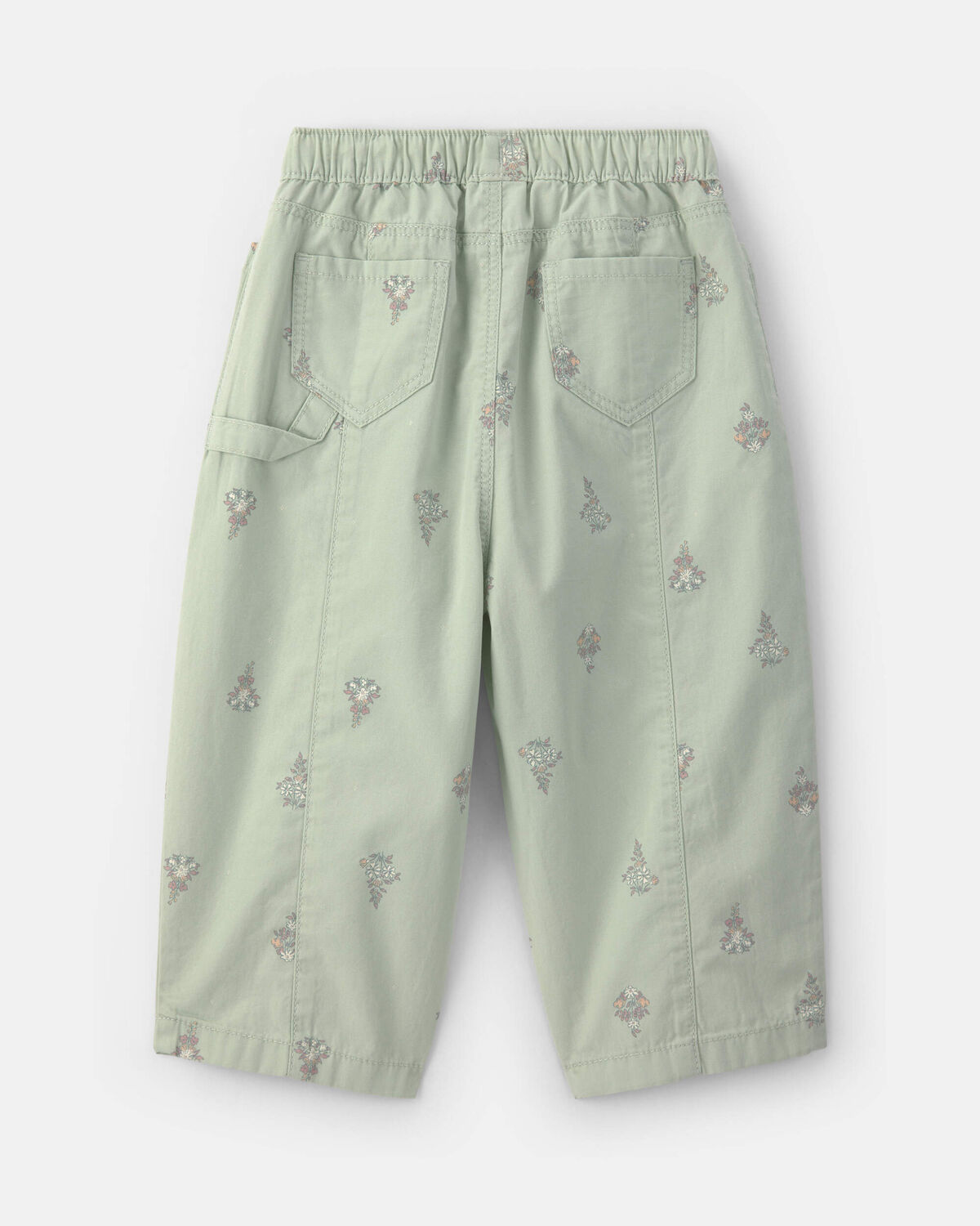 Toddler Girl Floral Barrel Pants - Green - Image 2