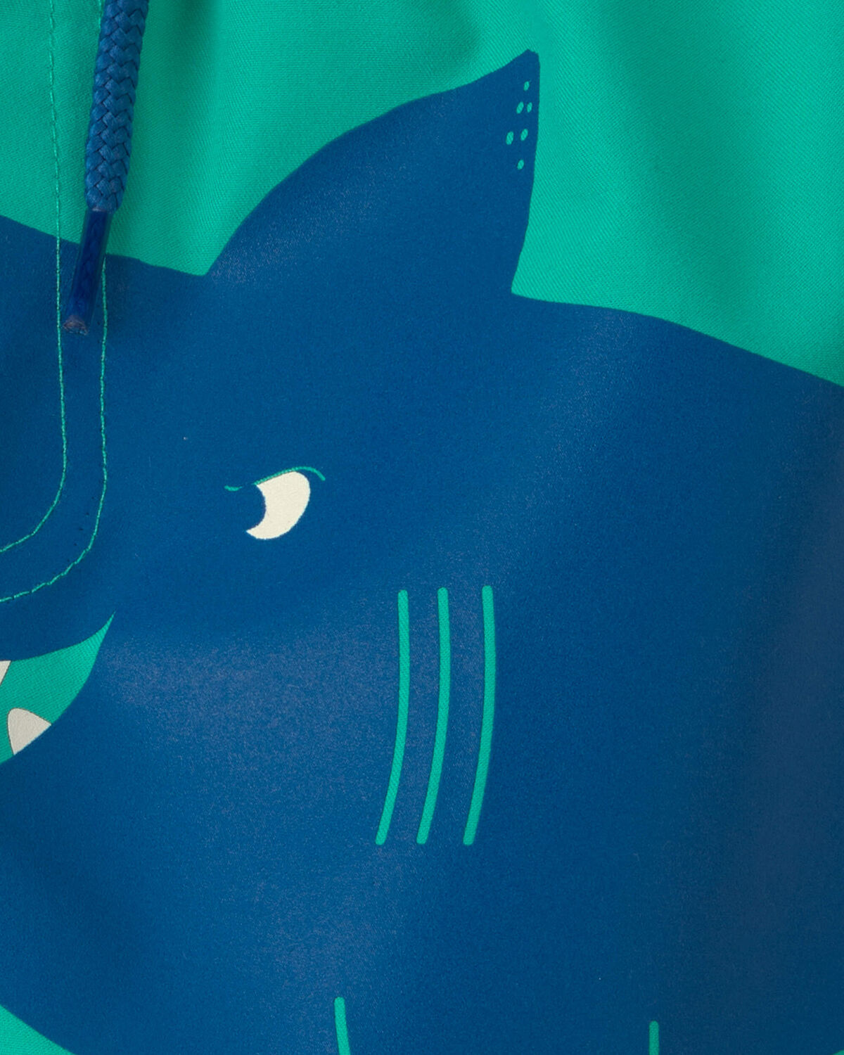 Toddler Boy Shark Swim Trunks - Green/Blue - Image 3