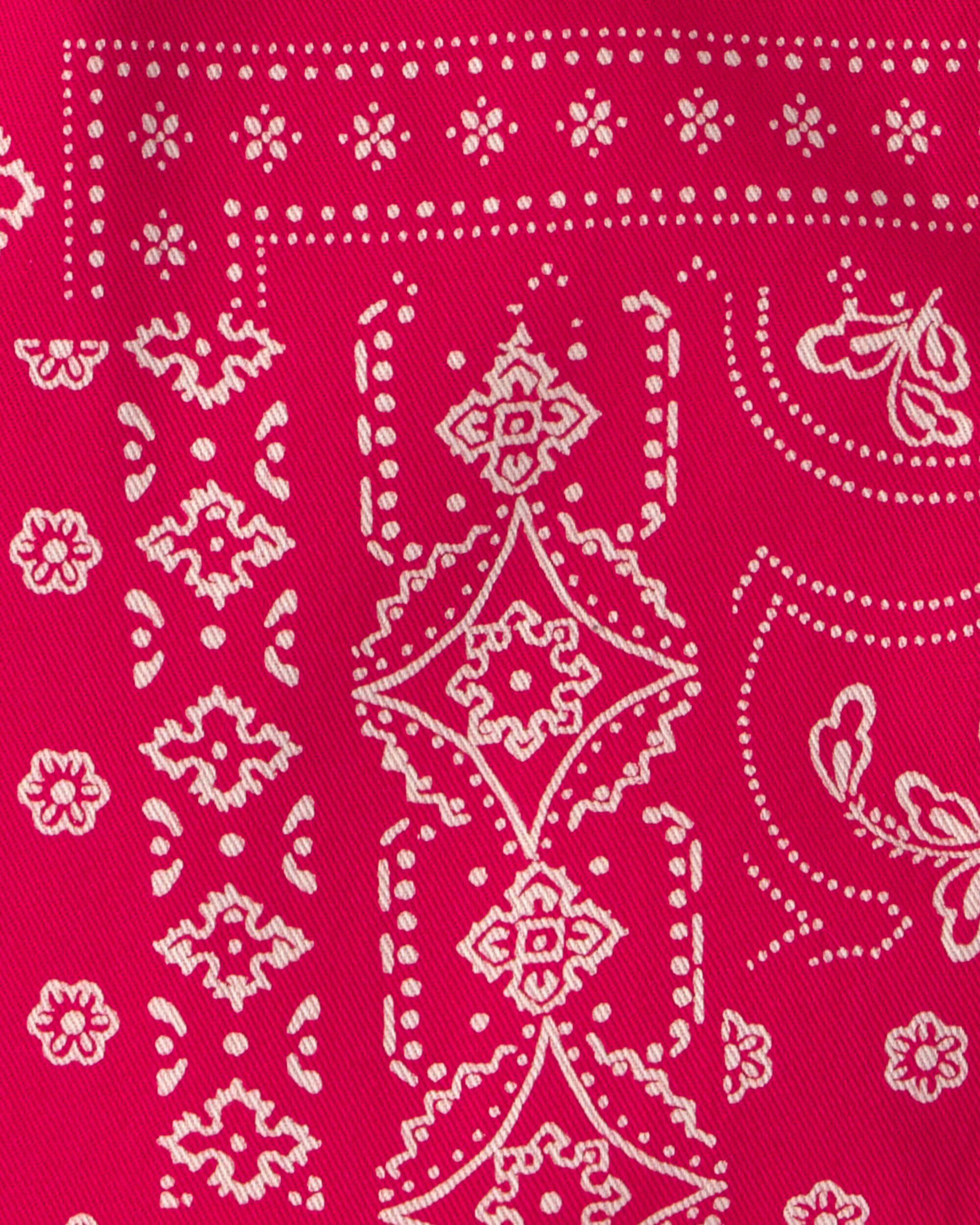 Toddler Boy Bandana Short-Sleeve Button-Down Shirt - Red - Image 3