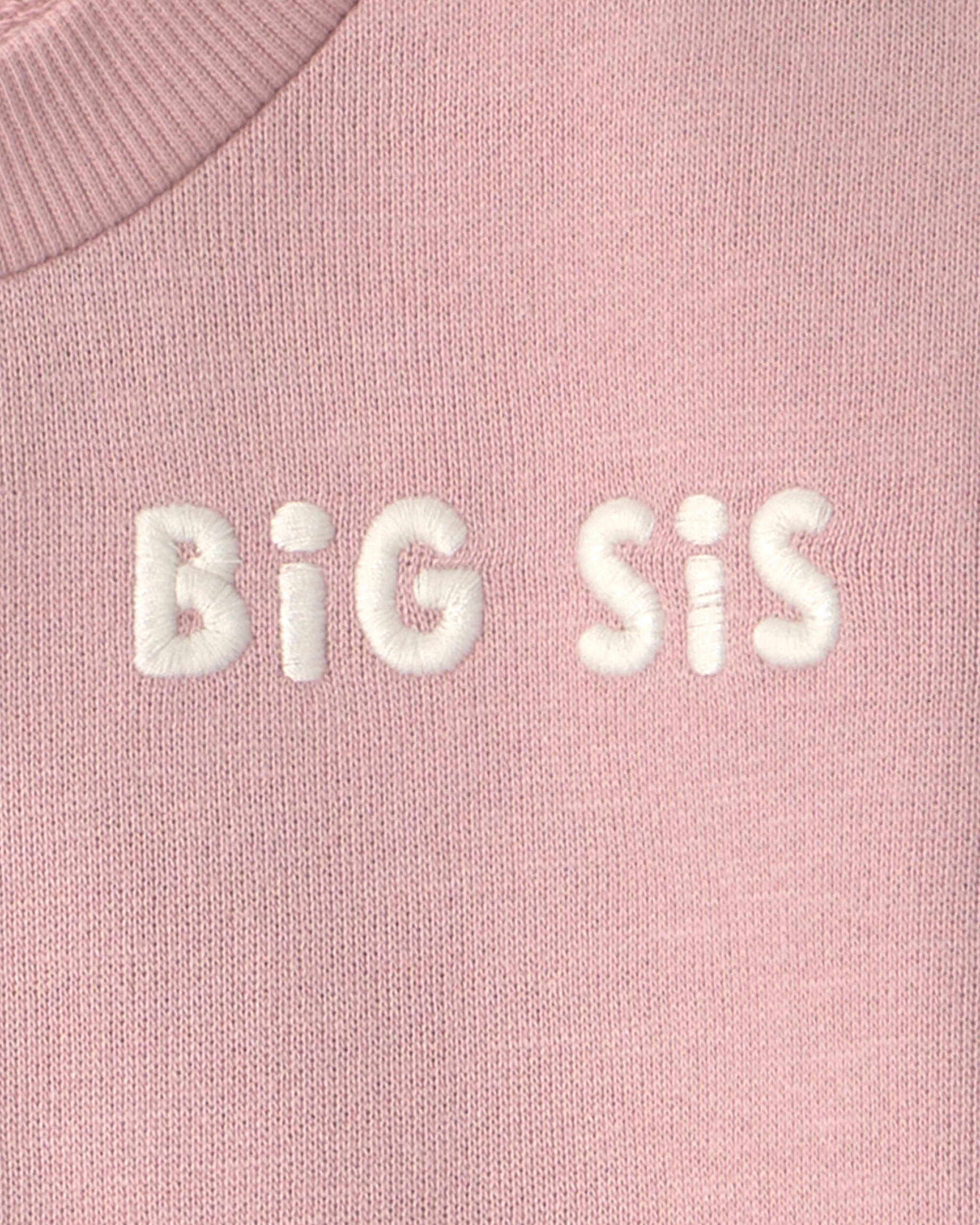 Toddler Girl Organic Cotton Big Sis Pullover - Image 5