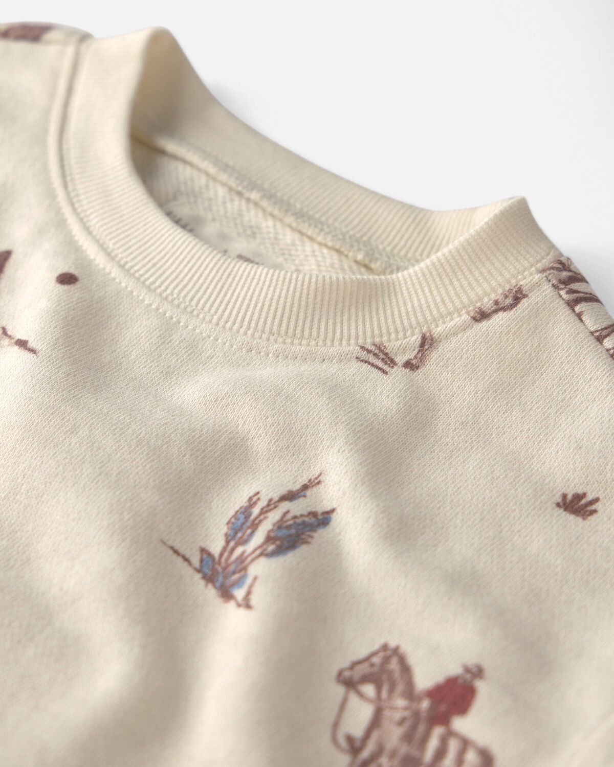 Toddler 2-Piece Organic Cotton French Terry Pullover & Pant Set in Western Rodeo - Image 2