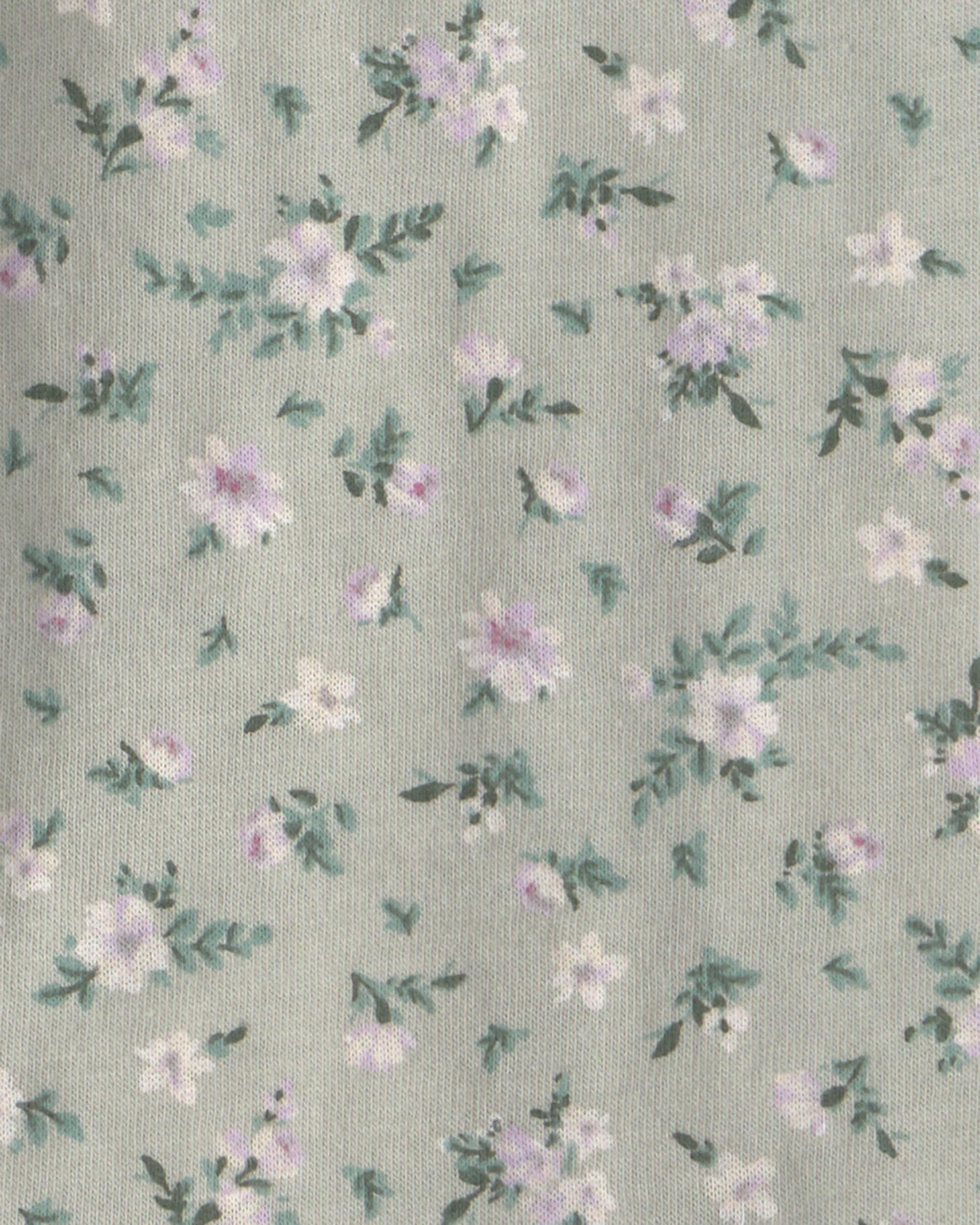 Toddler Girl Floral Puff-Sleeve Top - Green - Image 3