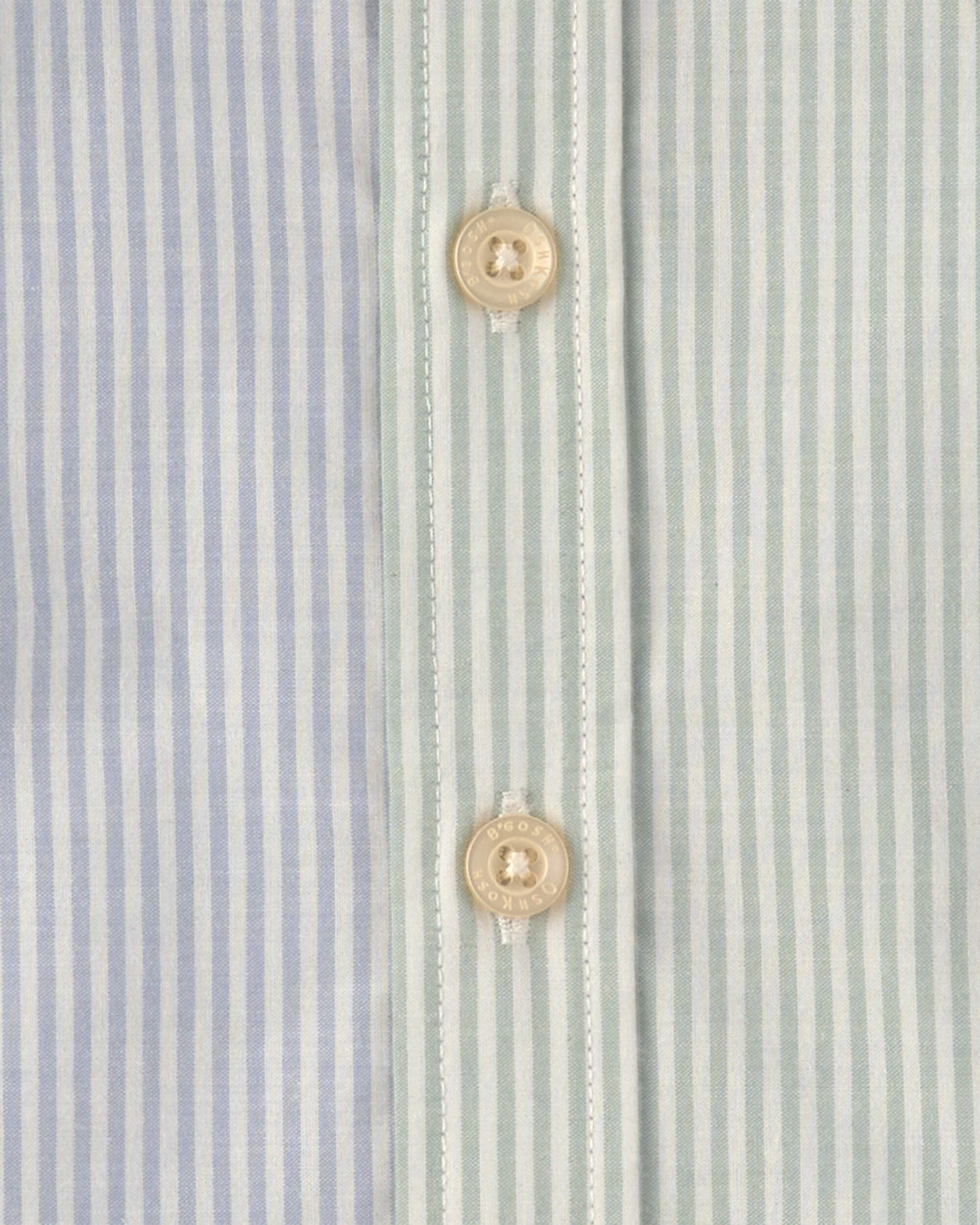 Toddler Boy Poplin Button-Down Shirt- Green/Blue - Image 3