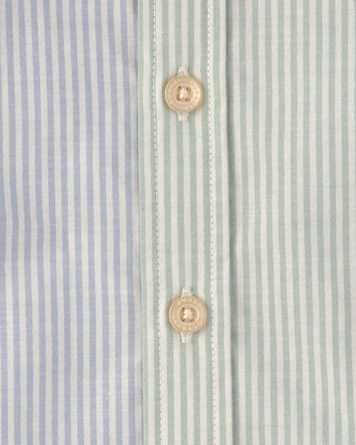 Toddler Boy Poplin Button-Down Shirt- Green/Blue - Image 2