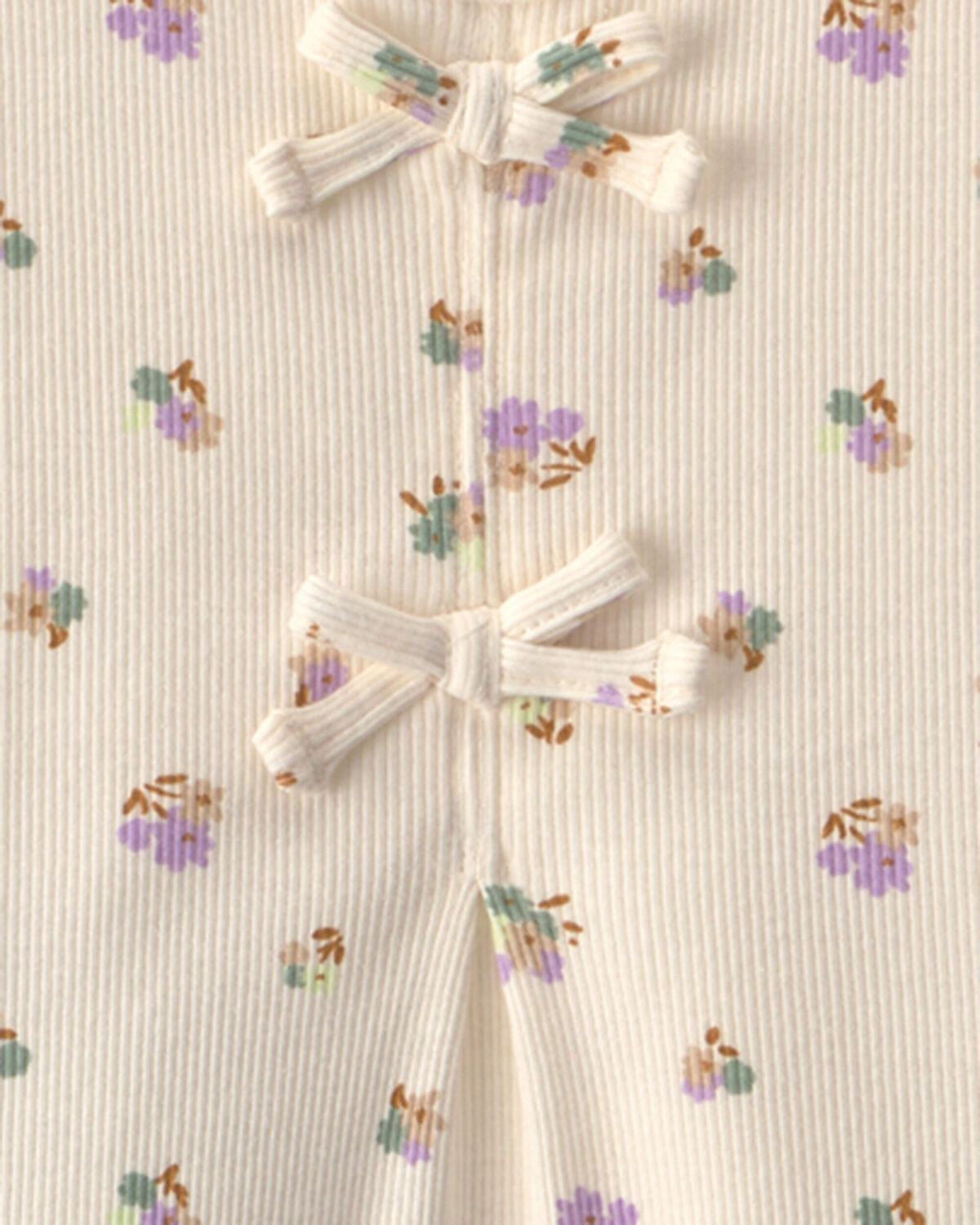 Toddler Girl 2-Piece Floral Top & Pant Set - Green/Ivory - Image 3