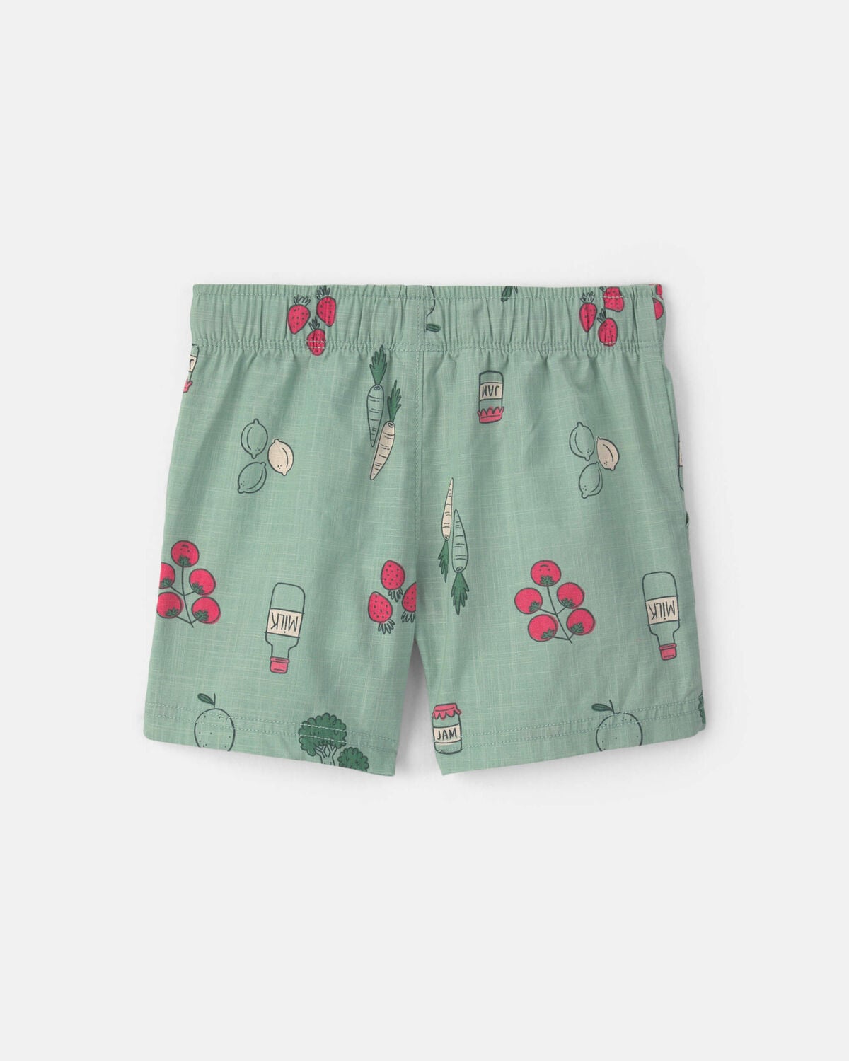 Toddler Boy Veggie Fruit Shorts - Green - Image 2