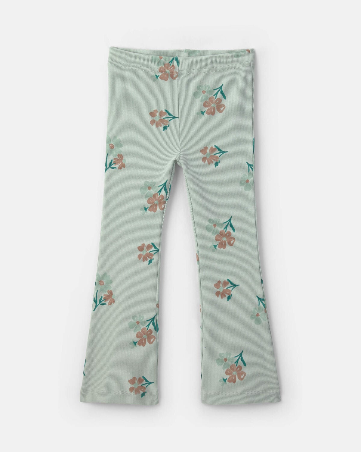 Toddler Girl Floral Long-Sleeve Top & Pant Set - Green - Image 2