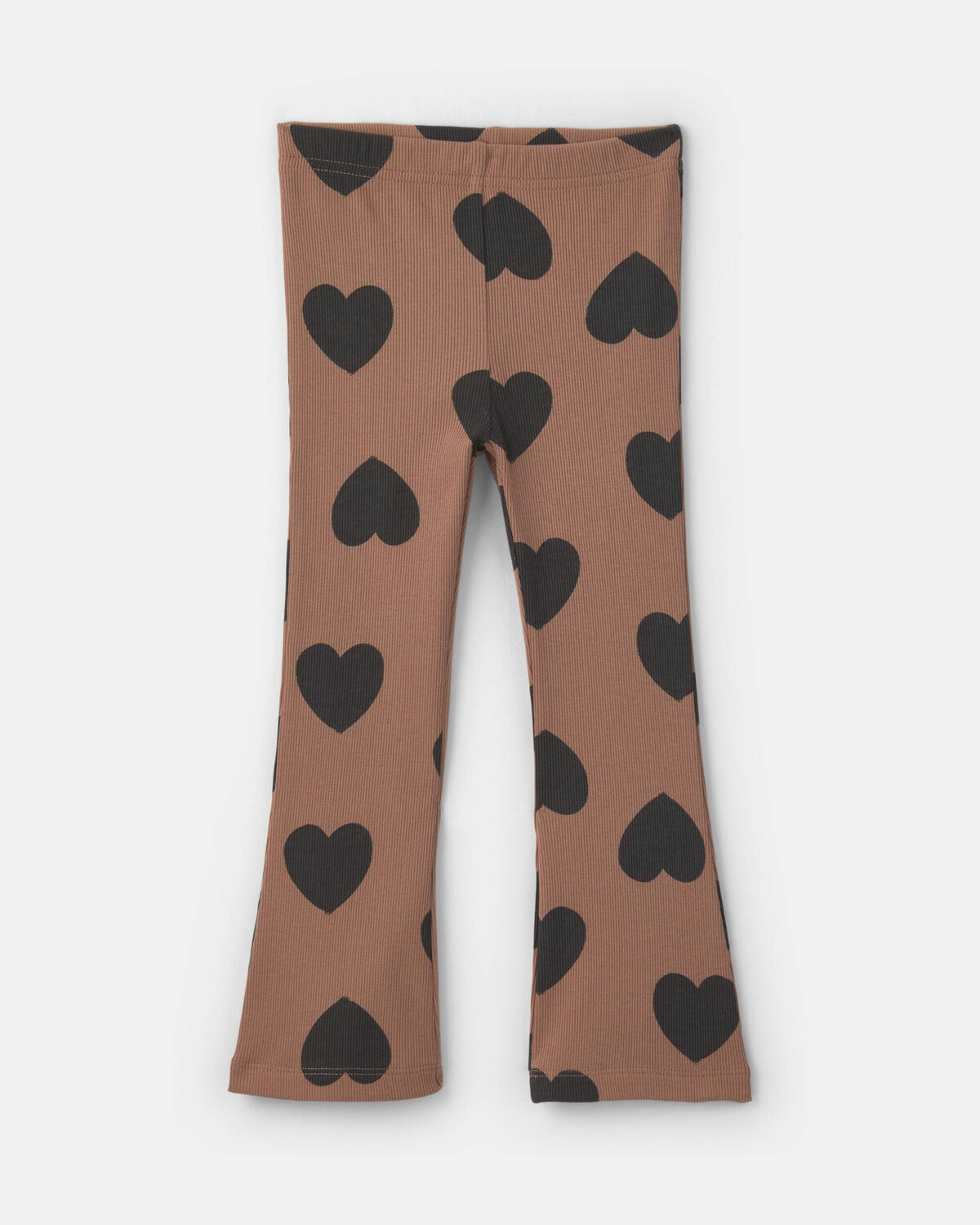 Toddler Girl 2-Piece Heart Long-Sleeve Top & Pant Set - Brown - Image 2