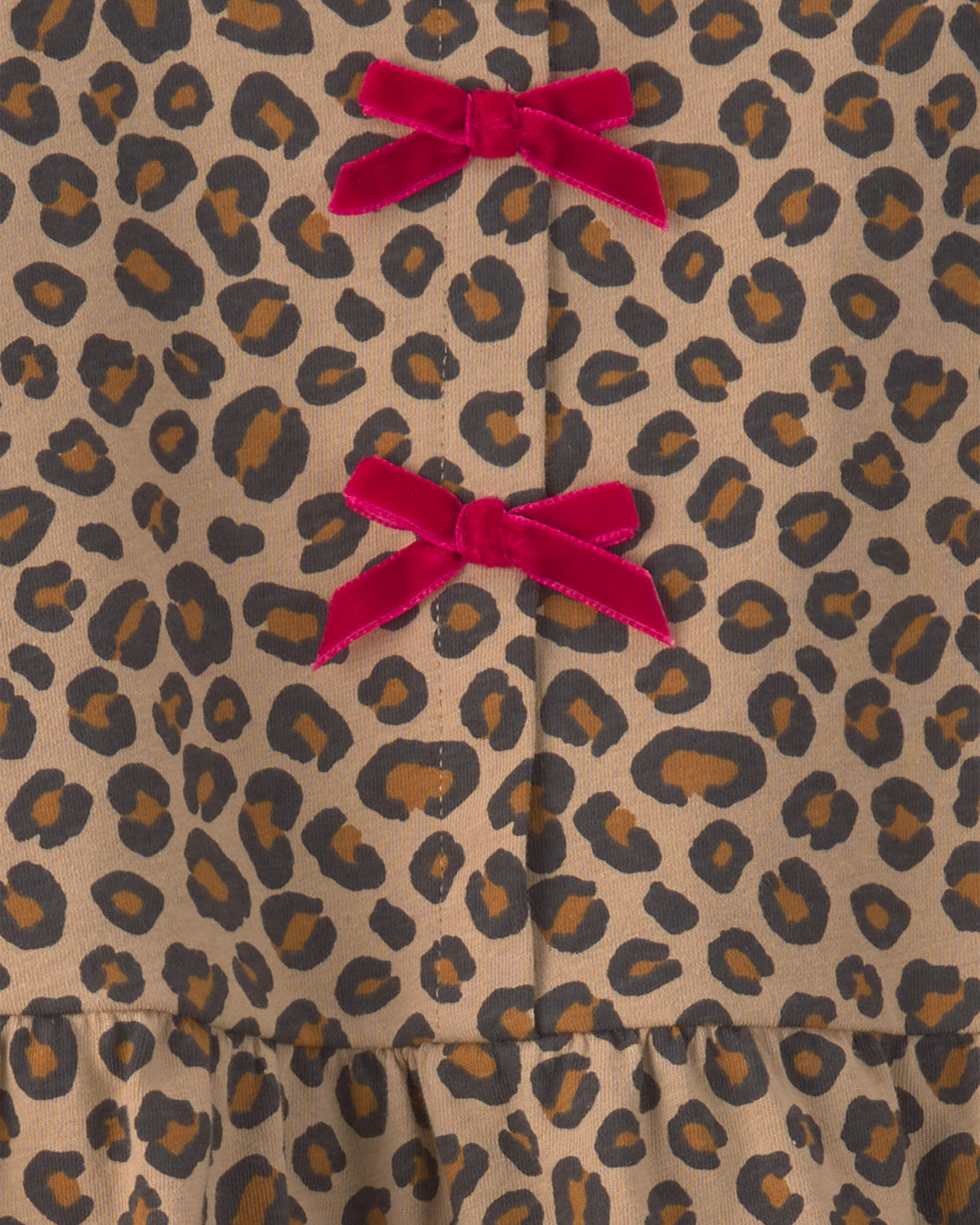 Toddler Girl 2-Piece Leopard Long-Sleeve Top & Pant Set - Brown/Grey - Image 5