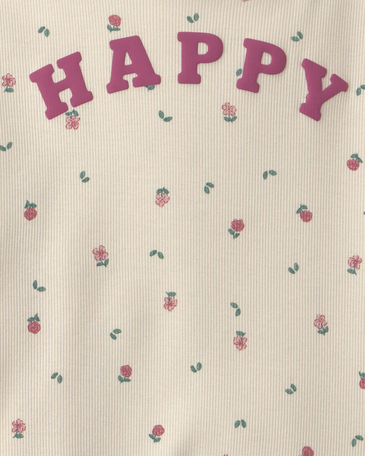Toddler Girl 2-Piece 'Happy' Striped Twill Long-Sleeve Top & Pant Set - Pink/Cream - Image 5