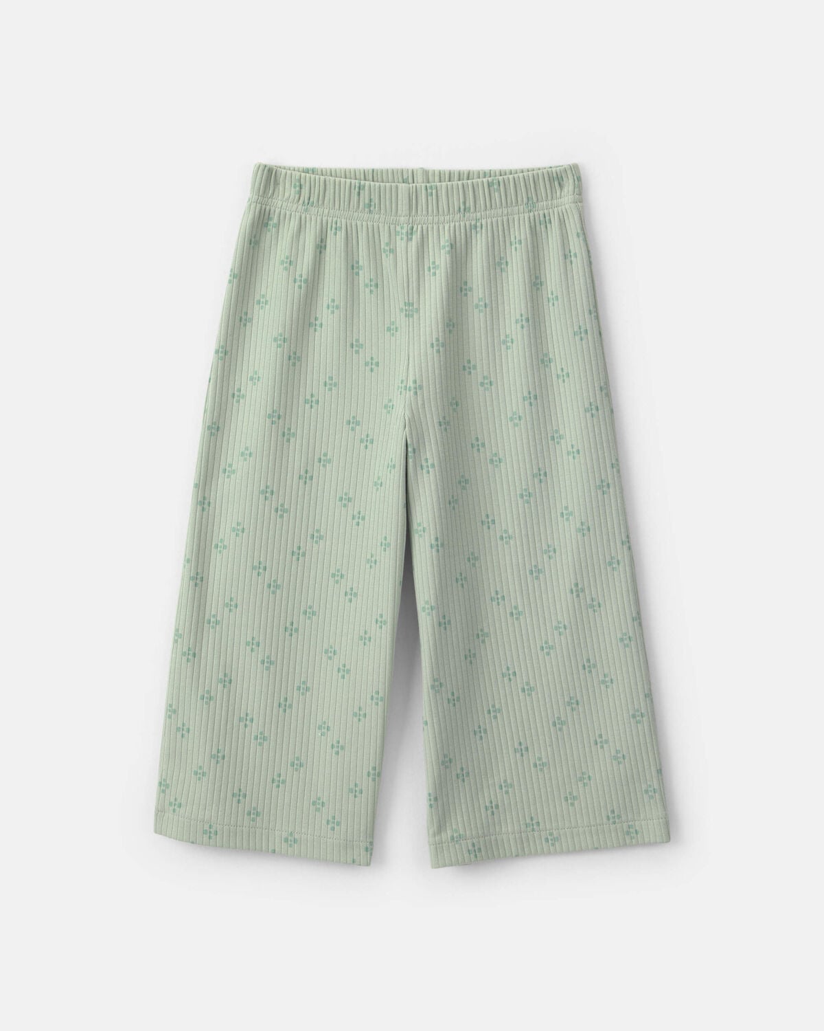 Toddler Girl 2-Piece Floral Fleece Long-Sleeve Top & Pant Set - Green - Image 2