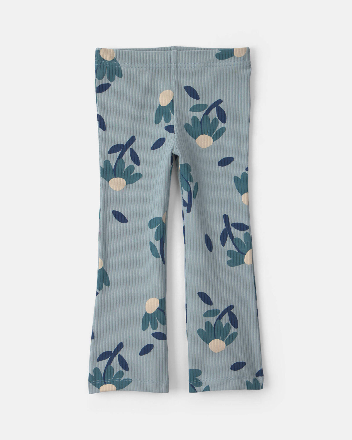 Toddler Girl 3-Piece Floral Long-Sleeve Layering Set - Blue/Grey - Image 2