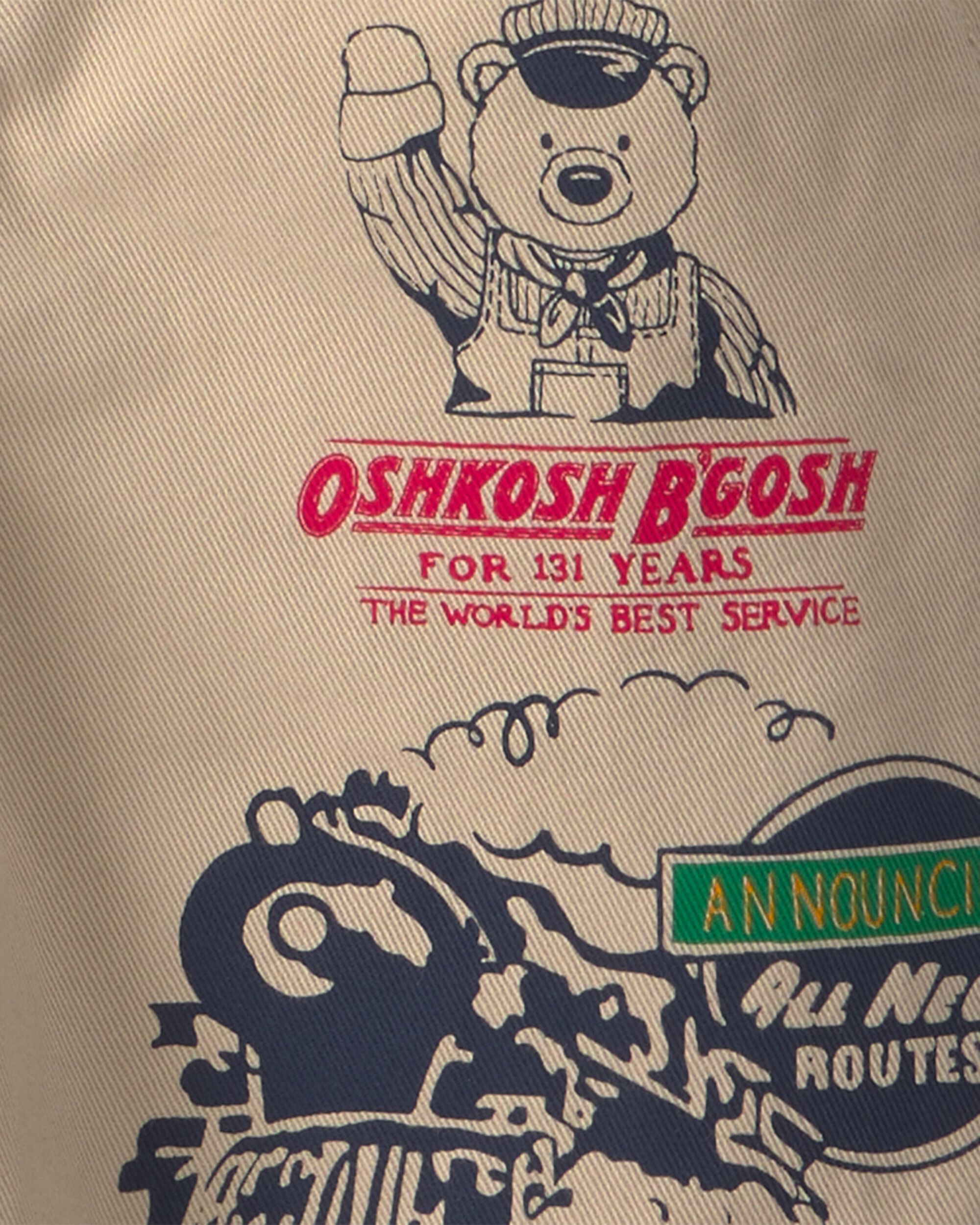 Toddler Train Overalls - Khaki - Image 4