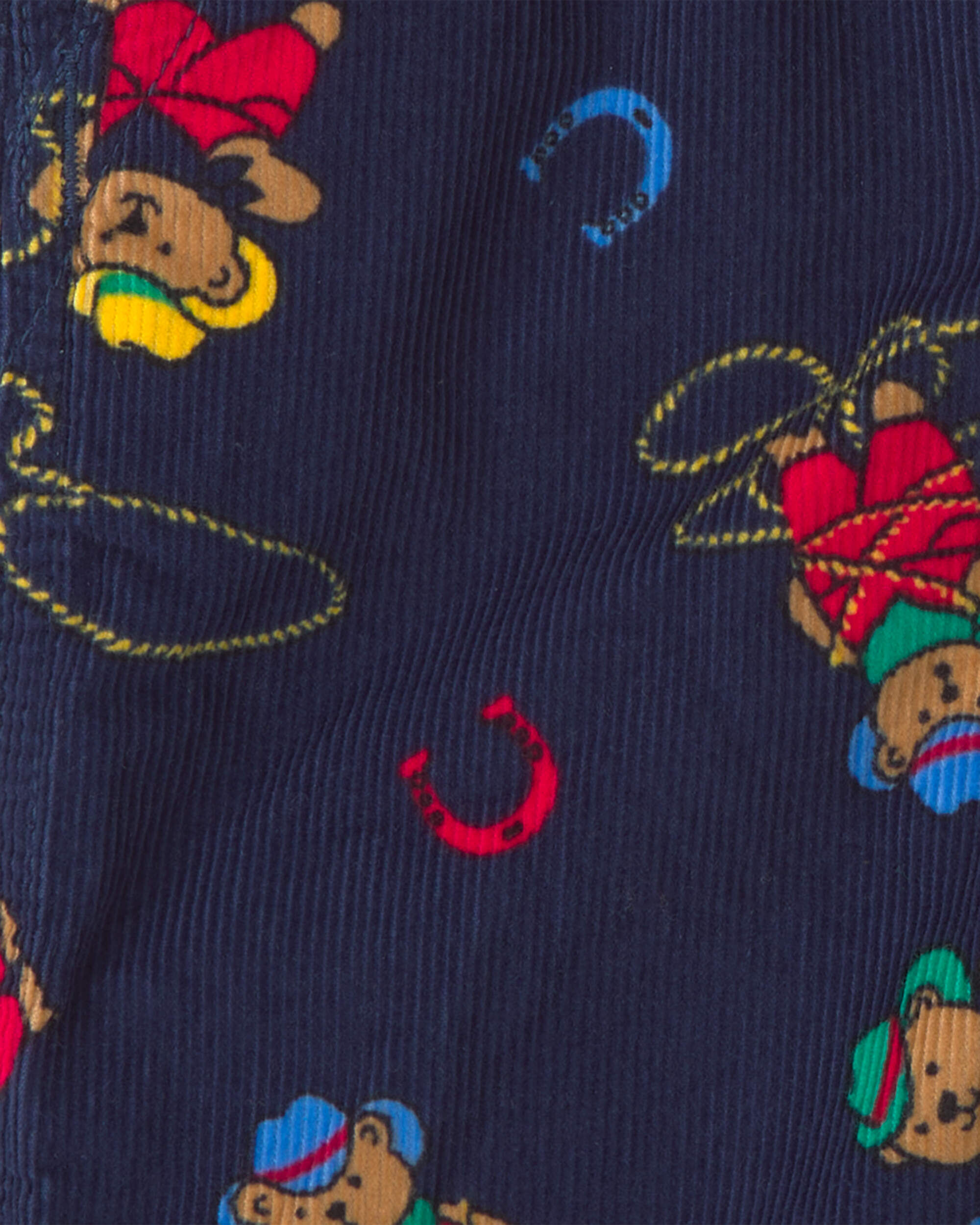 Toddler Bear Corduroy Overalls - Navy Blue - Image 4