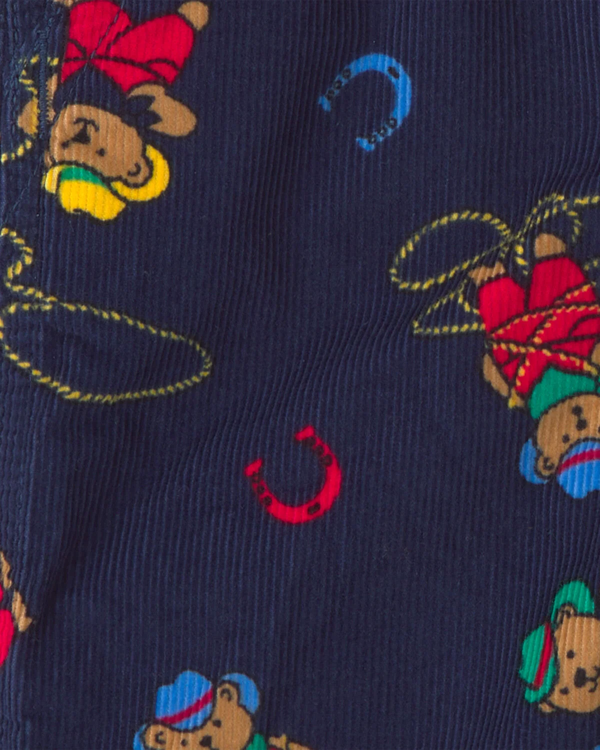 Toddler Bear Corduroy Overalls - Navy Blue - Image 3
