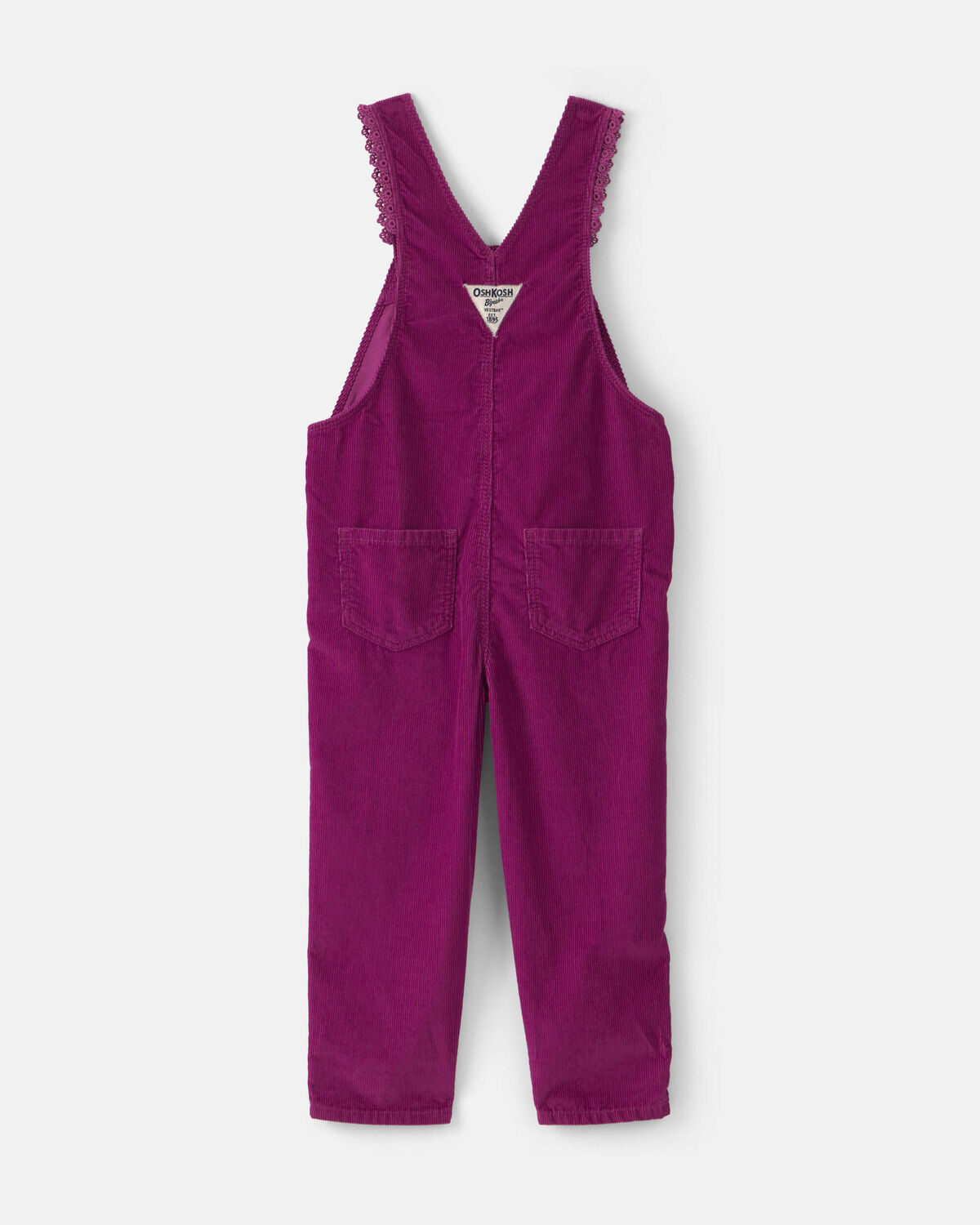 Toddler Girl Corduroy Overalls - Purple - Image 2