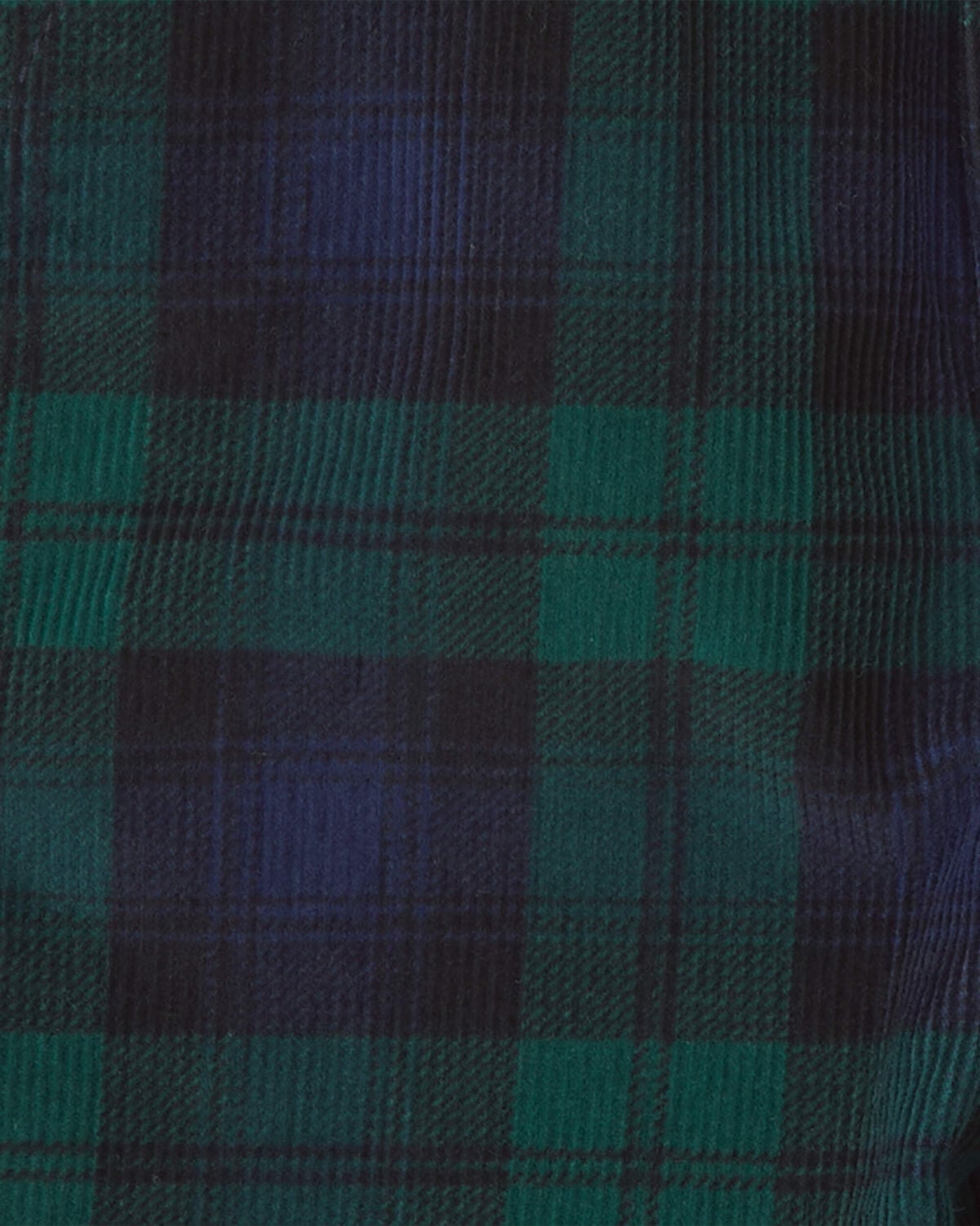 Toddler Boy Plaid Corduroy Overalls - Navy Blue/Green - Image 3