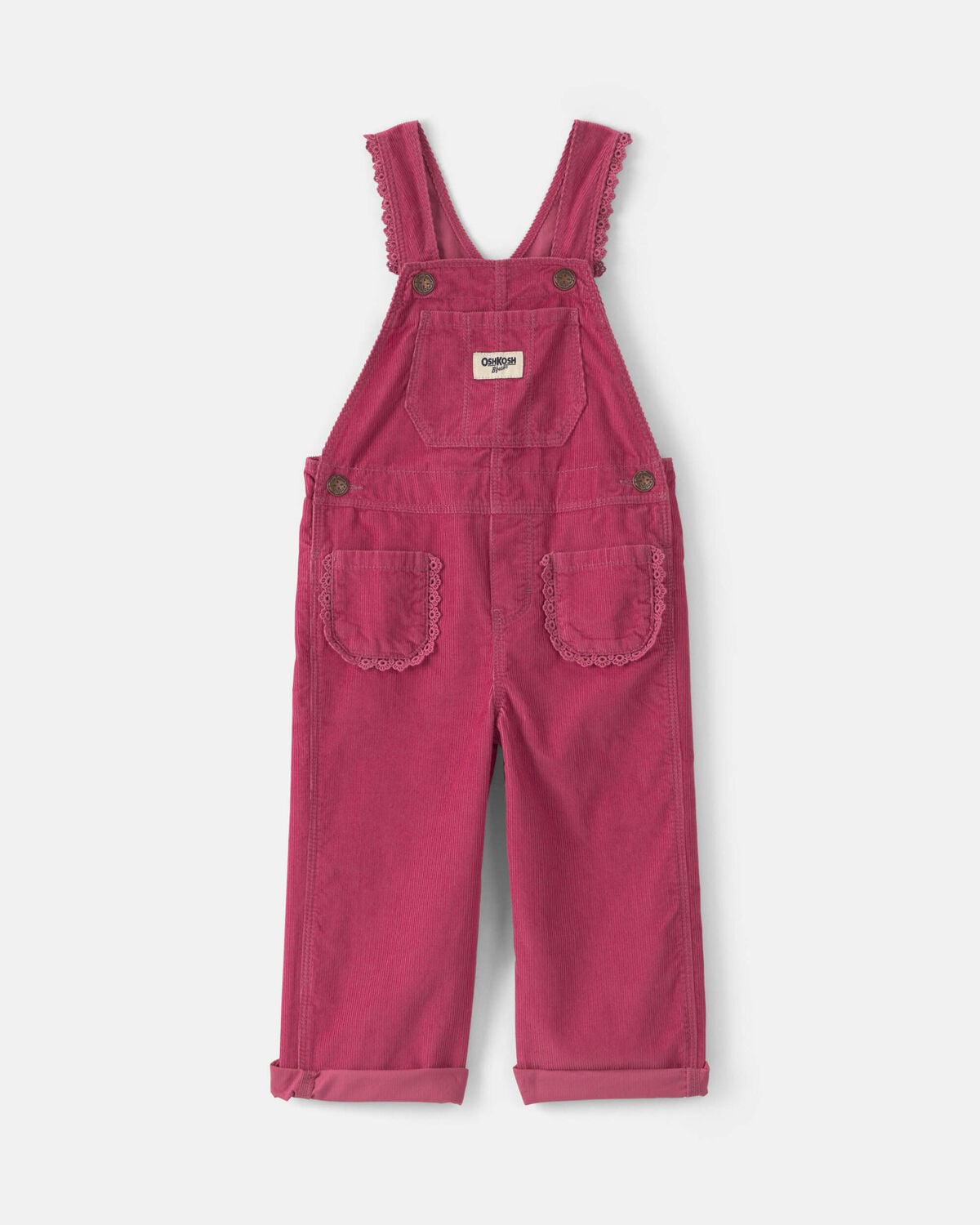 Toddler Girl Corduroy Overalls - Purple