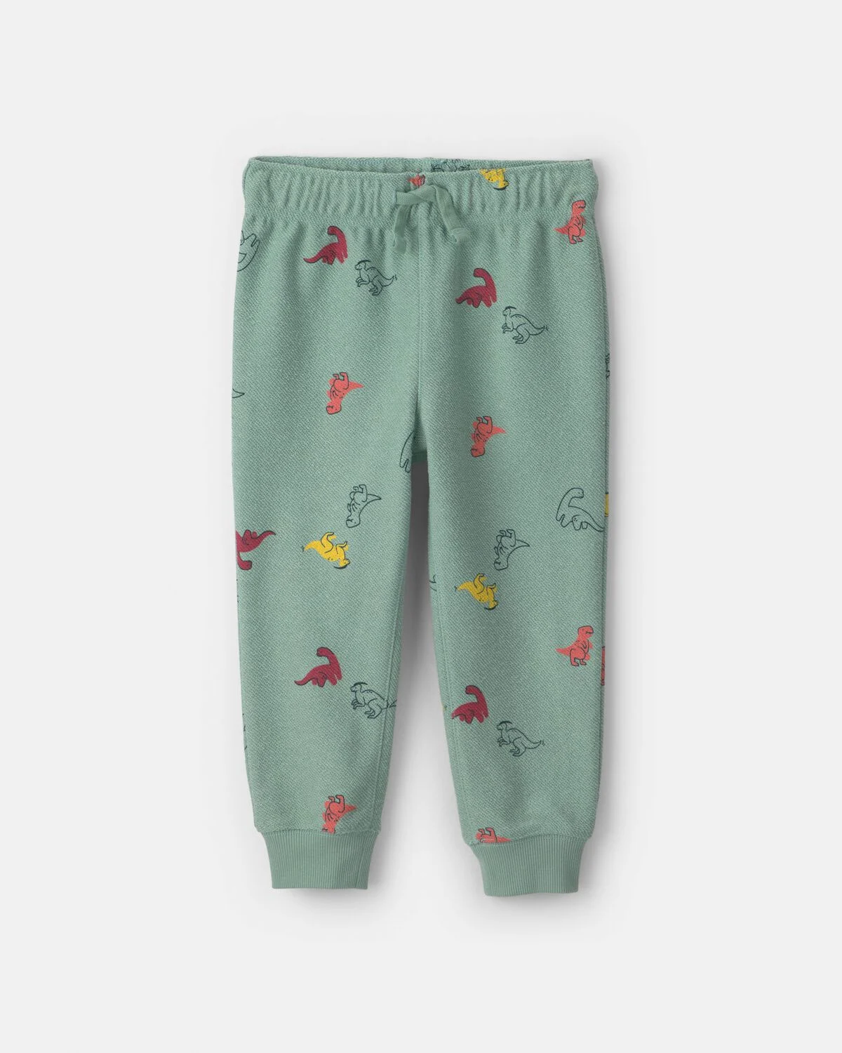 Toddler Boy 2-Piece Dinosaur French Terry Sweatshirt & Pant Set - Green - Image 2