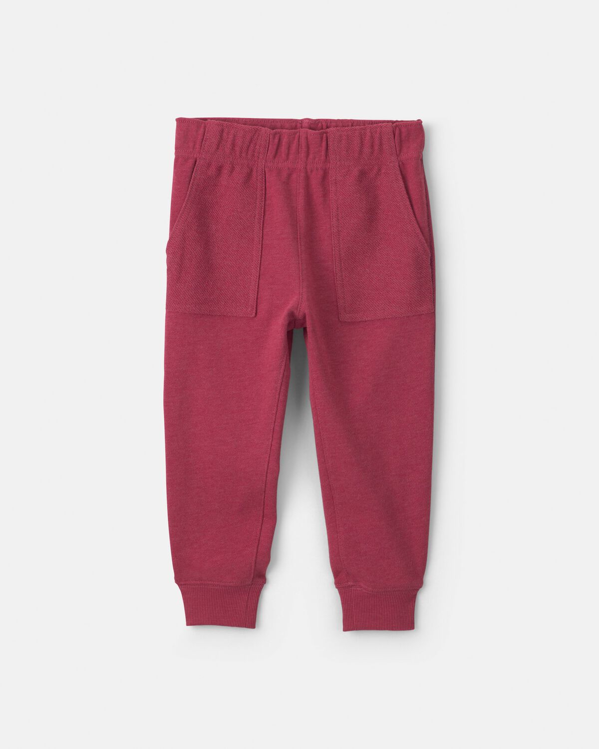 Toddler Boy 2-Piece Construction French Terry Sweatshirt & Pant Set - Burgundy - Image 2