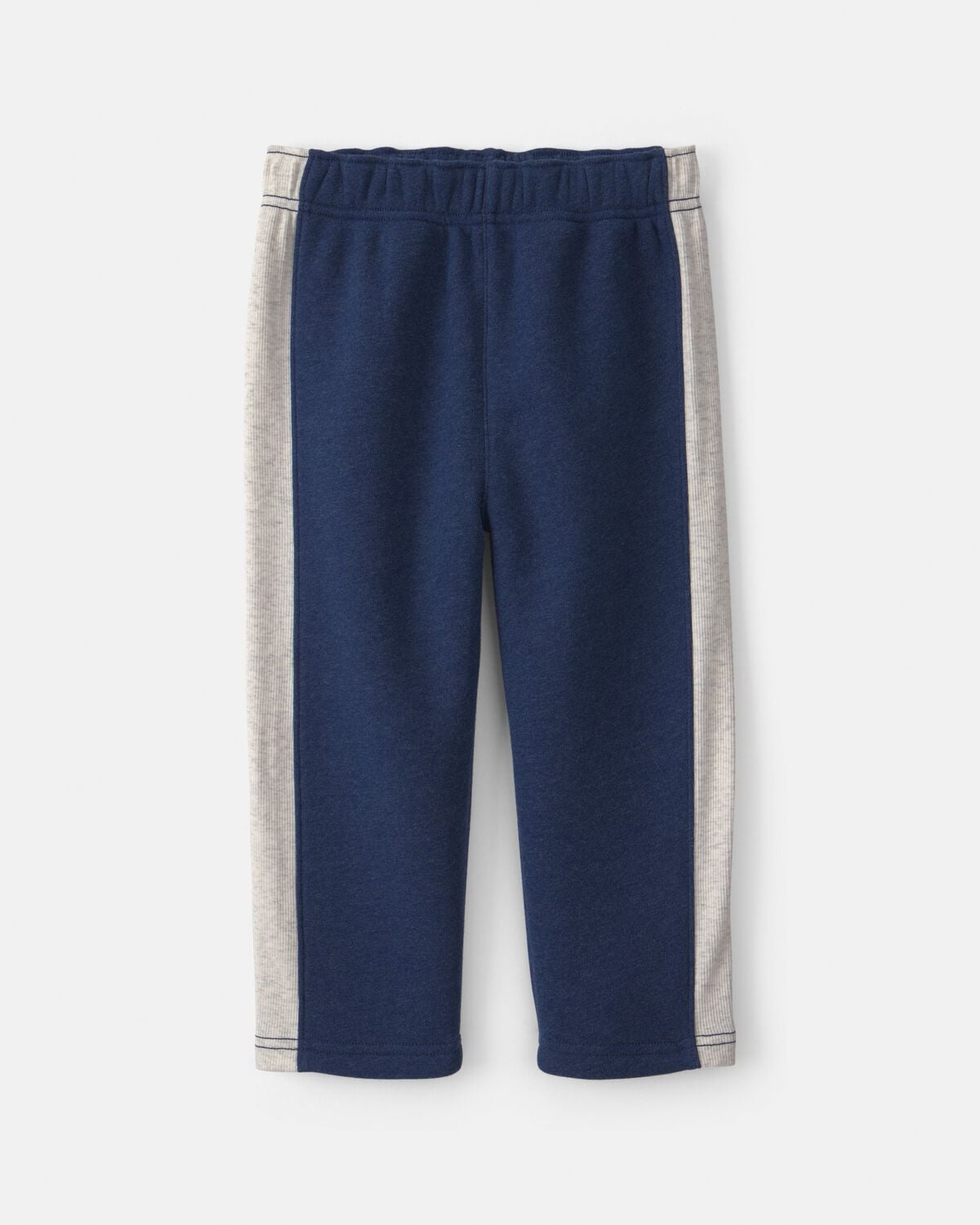 Toddler Boy 3-Piece Color Block Fleece Top & Pant Set - Navy Blue/Grey - Image 2