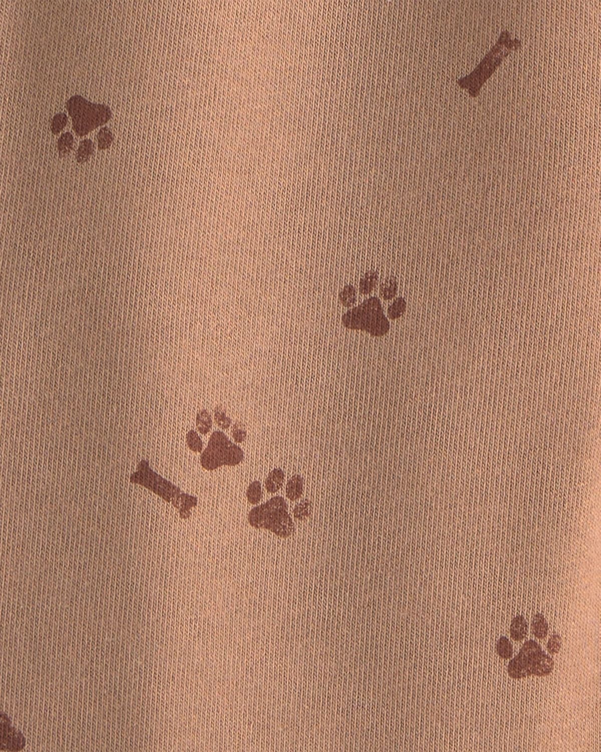 Toddler Boy 2-Piece 'My Best Buddy' Dog Fleece Sweatshirt & Pant Set - Cream/Brown - Image 5