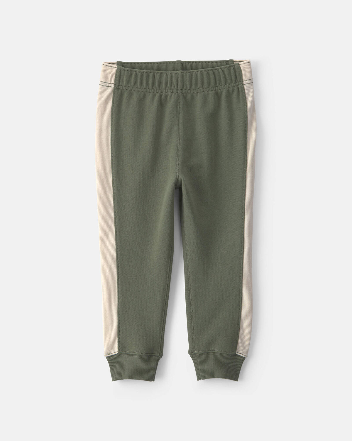 Toddler Boy 2-Piece 'MVP' French Terry Long-Sleeve Top & Pant Set - Olive Green - Image 2