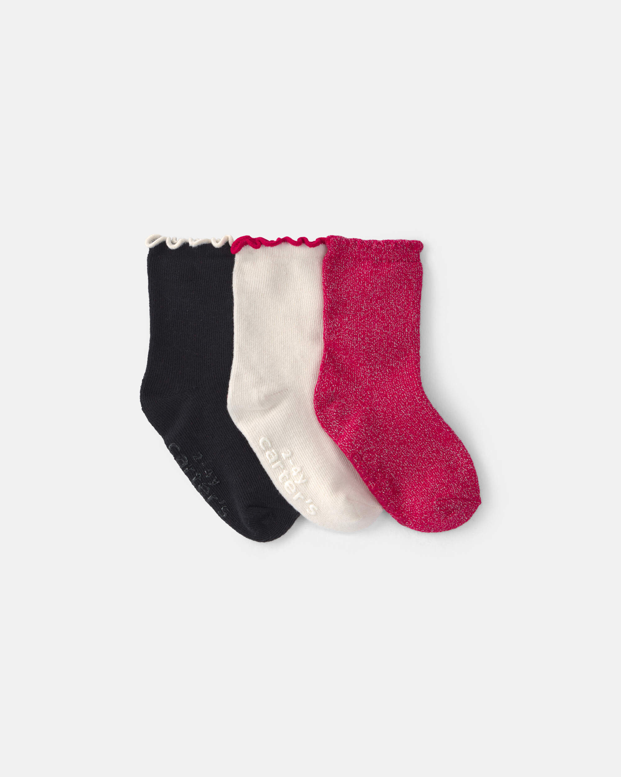 Toddler Girl 3-Pack Lace Cuff Socks - Image 3