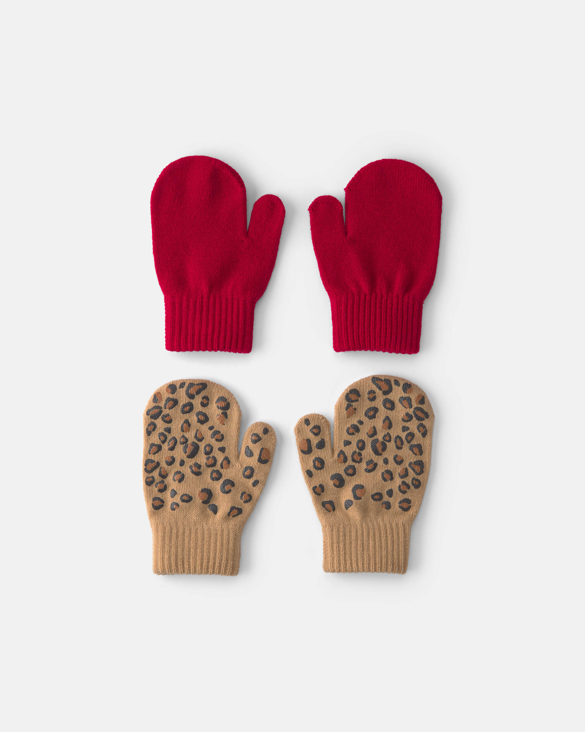 Toddler Girl 2-Pack Heart Mittens - Pink/Grey - Image 3